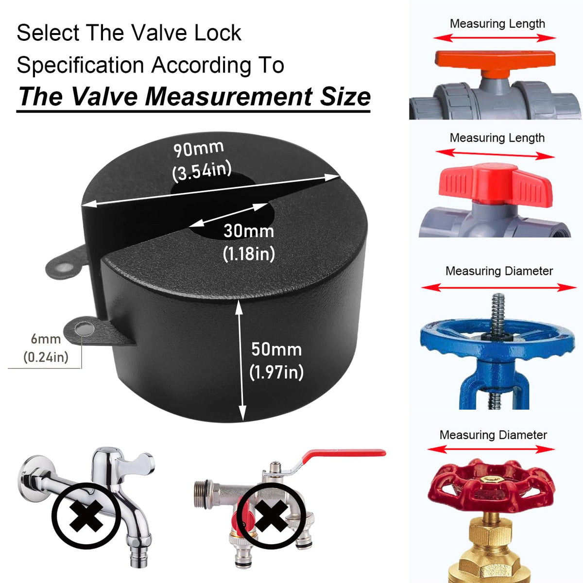 Young Dance stainless steel valve lock resists corrosion for outdoor use.