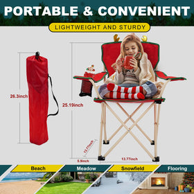 YOUNG WOOD kids chair mesh cup holder keeps drinks within reach