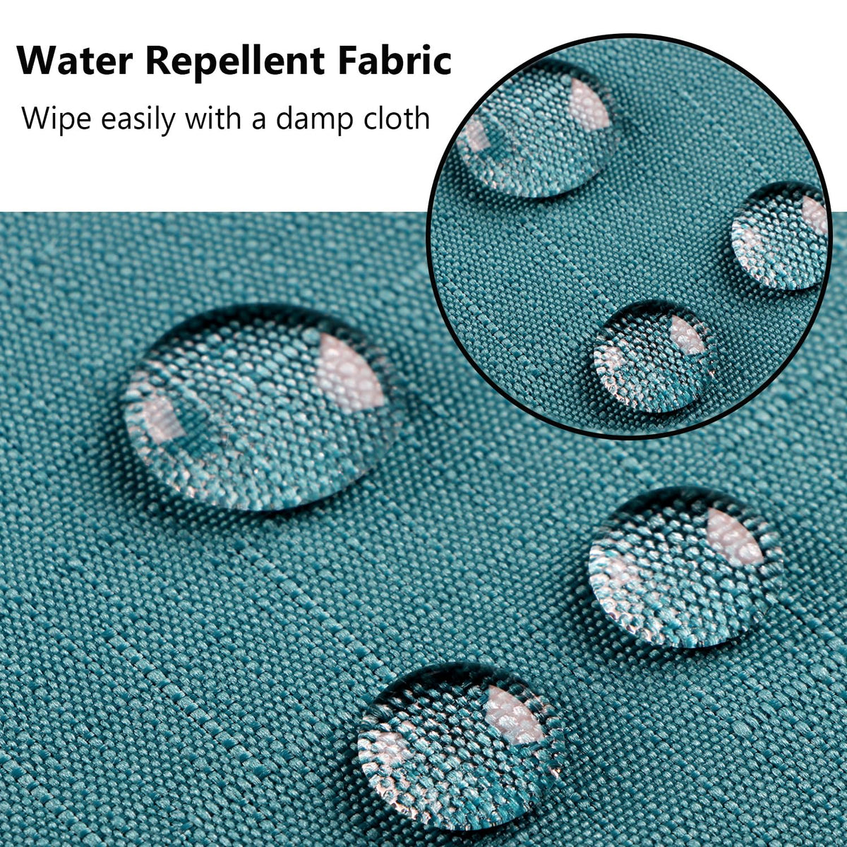 Machine-washable YoungSeahome teal cushion cover ready for cold wash.
