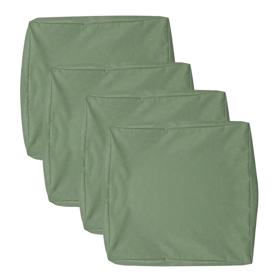 Youngseahome patio cushion covers in sage green protect outdoor cushions from rain and stains.