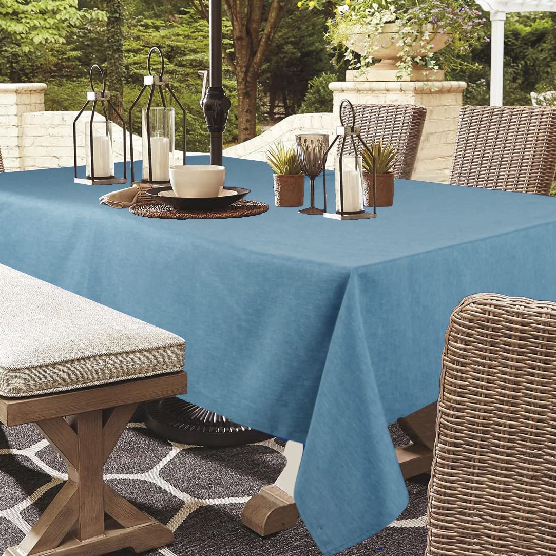 Youngseahome stain resistant and wrinkle free tablecloth for easy cleanup