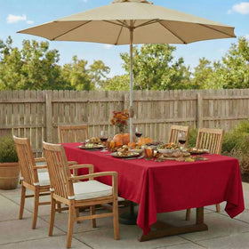 YoungSeahome tablecloth close-up shows wrinkle-free fabric for a neat table.