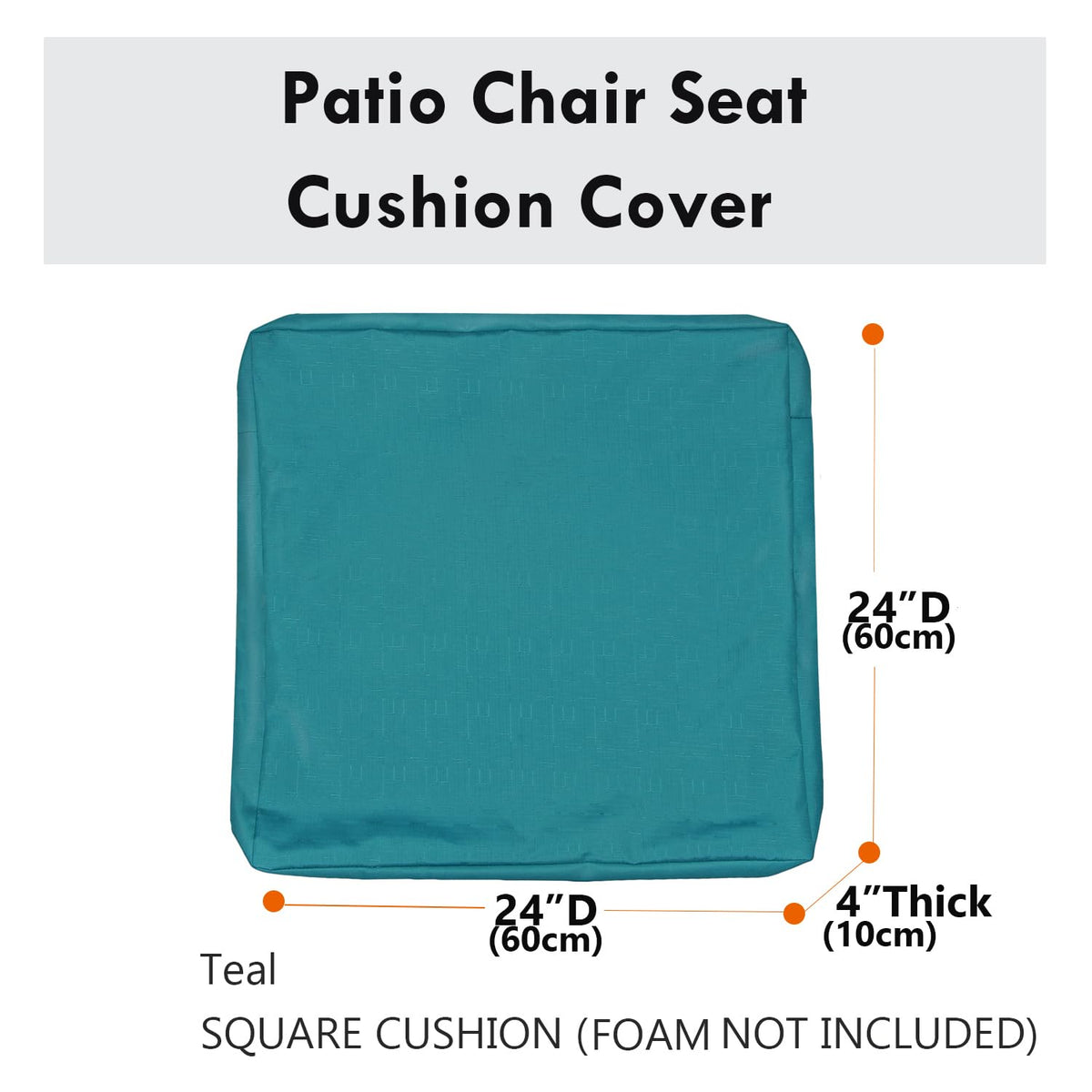Close-up of YoungSeahome teal waterproof coating on cushion cover.
