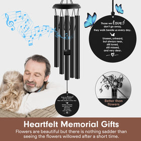 YOUNTASY wind chime sail with sentiment adds a comforting message