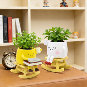 YOUOIVIA rocking-chair-face-planter makes a thoughtful gift for plant lovers.