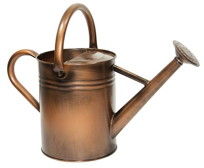 Yourjoy galvanized-metal watering can front view for precise outdoor plant watering.