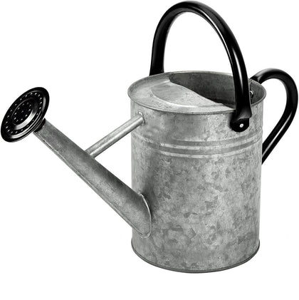 yourjoy metal watering can with 1 gallon capacity front view for garden use