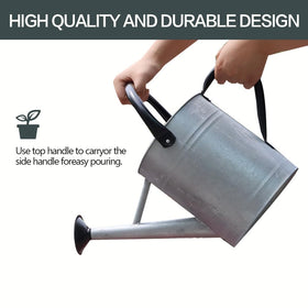yourjoy metal watering can as garden decor in outdoor space