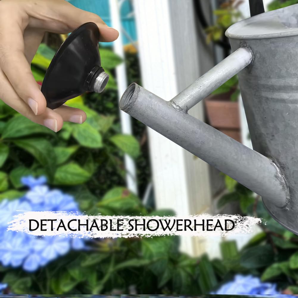 yourjoy metal watering can with removable spout for adjustable flow