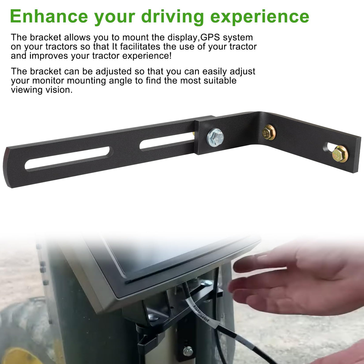 adjustable angle feature on BE23519 bracket allows optimal viewing position
