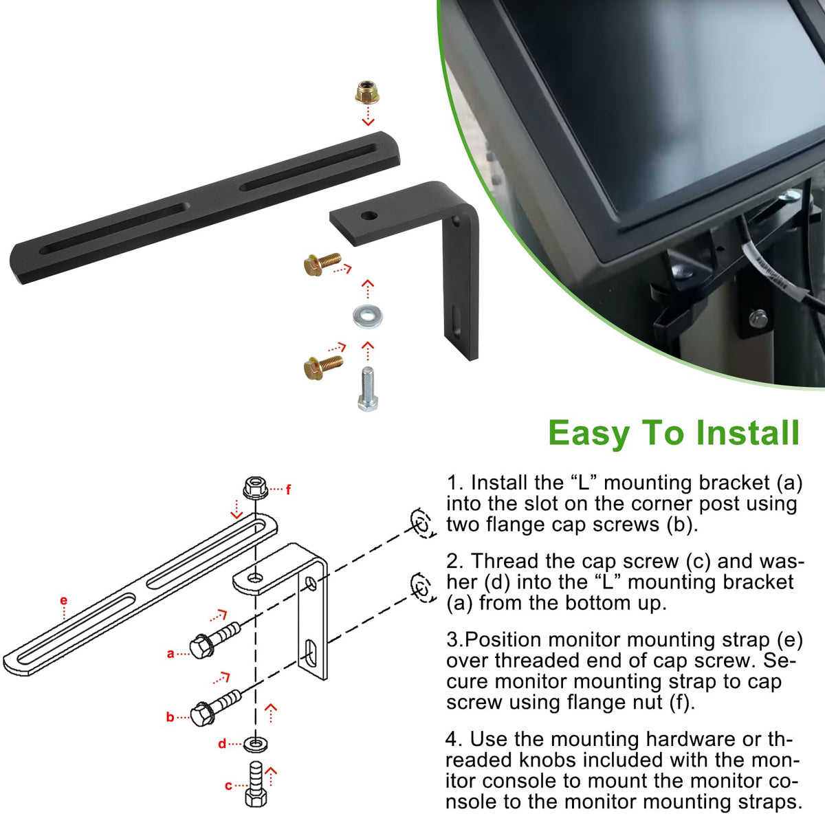 tractor GPS display mounted securely with BE23519 bracket