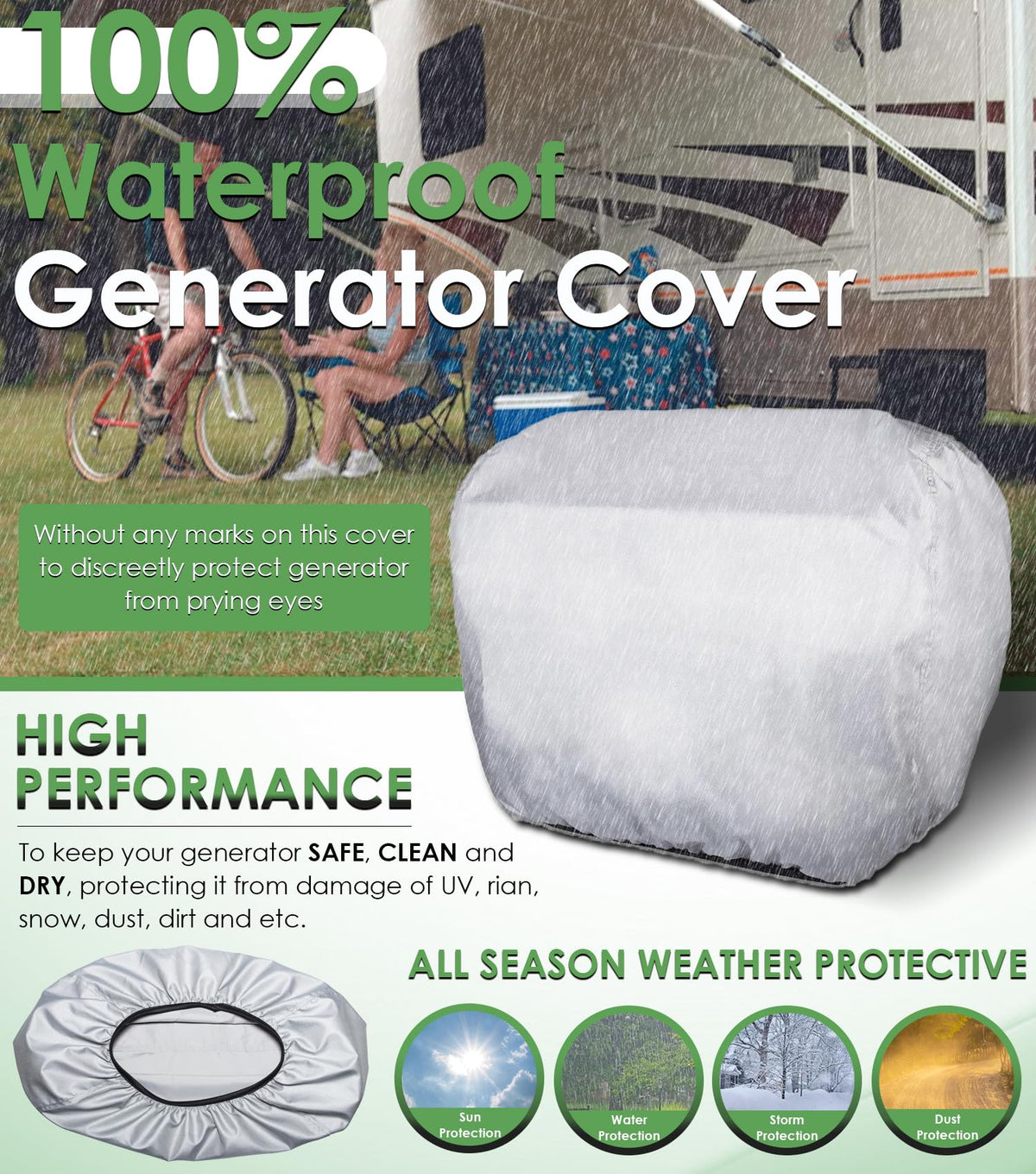 Durable 600D polyester with PVC coating by Yoursme.