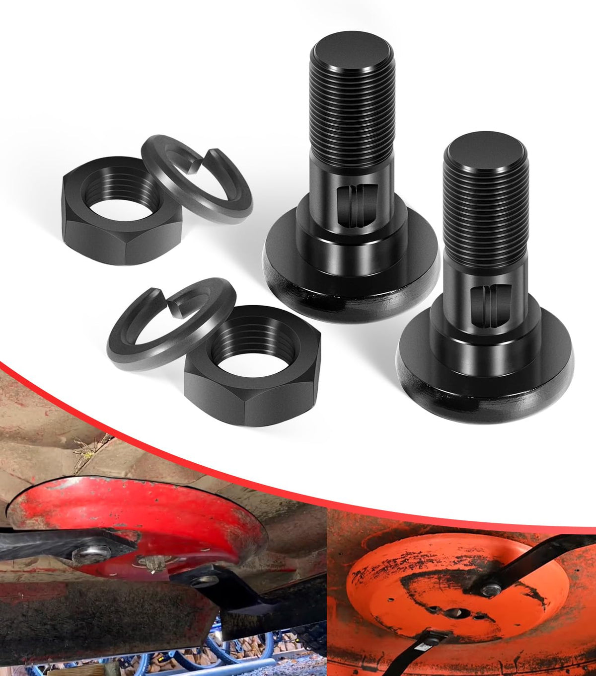 Yoursme 63607 bolt kit secures rotary cutter blade connection for safe operation