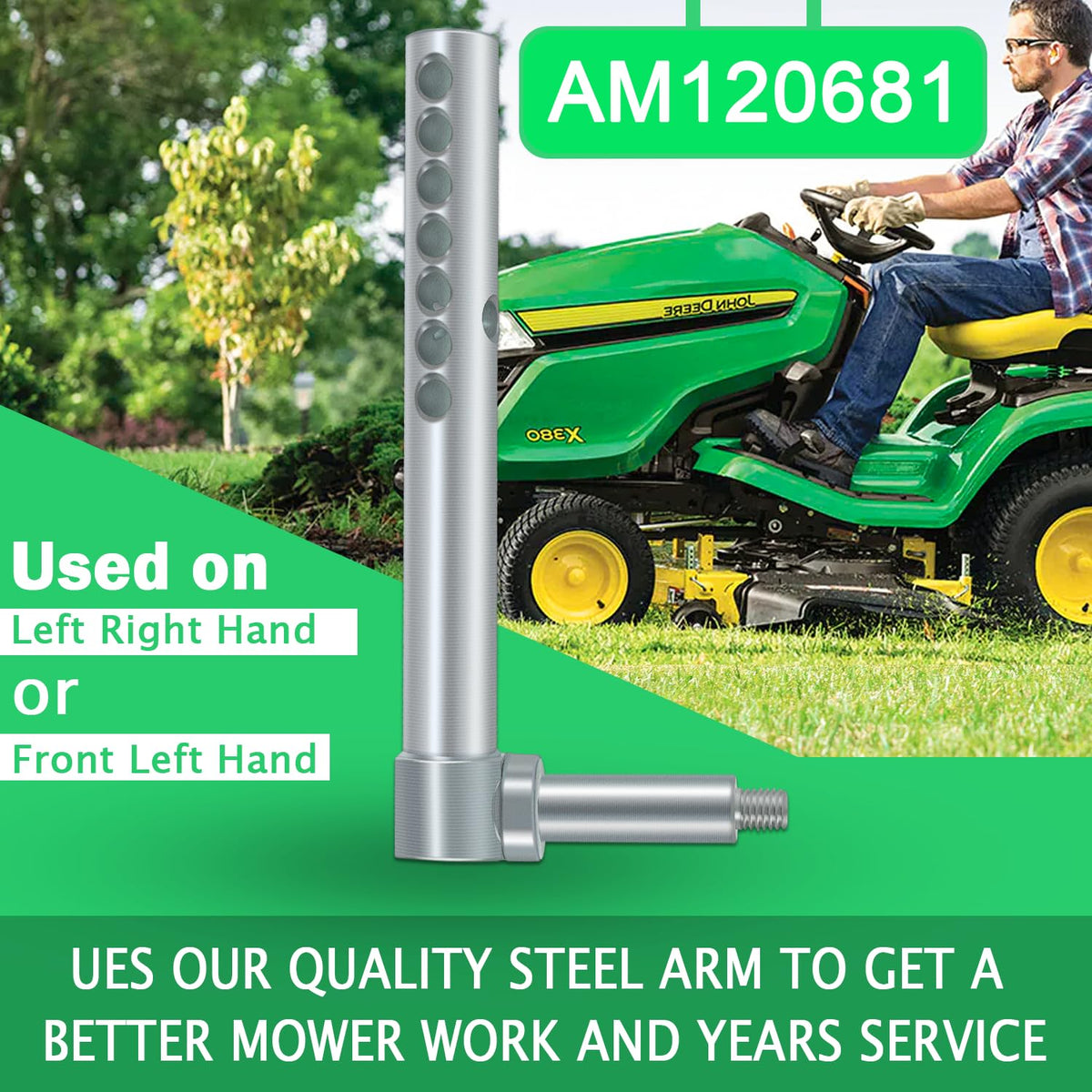 Yoursme AM120681 54in deck compatibility ensures proper fit with select John Deere tractors