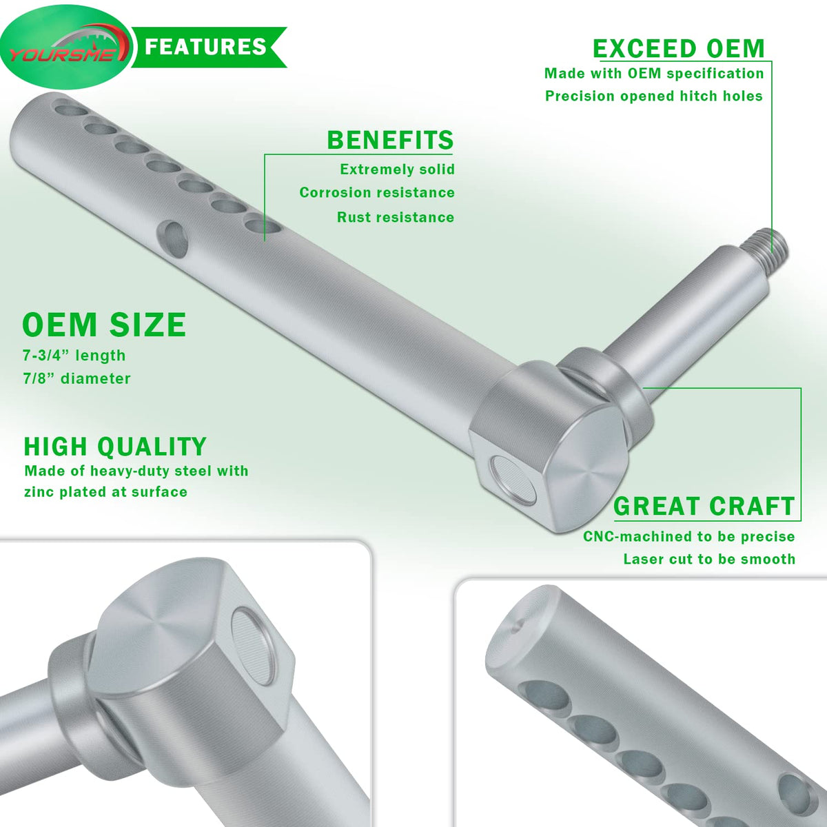 Yoursme AM120681 heavy-gauge steel construction resists rust for long-lasting performance