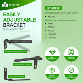 Yoursme BE23519 mounting bracket with adjustable angle for optimal monitor position.