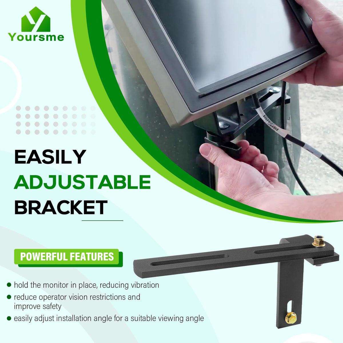 Yoursme BE23519 bracket side view showing compact fit.