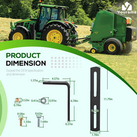 Yoursme monitor bracket installed on farm equipment for baler monitor.