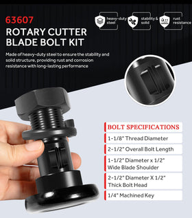 Yoursme bush hog compatible bolts simplify mower maintenance