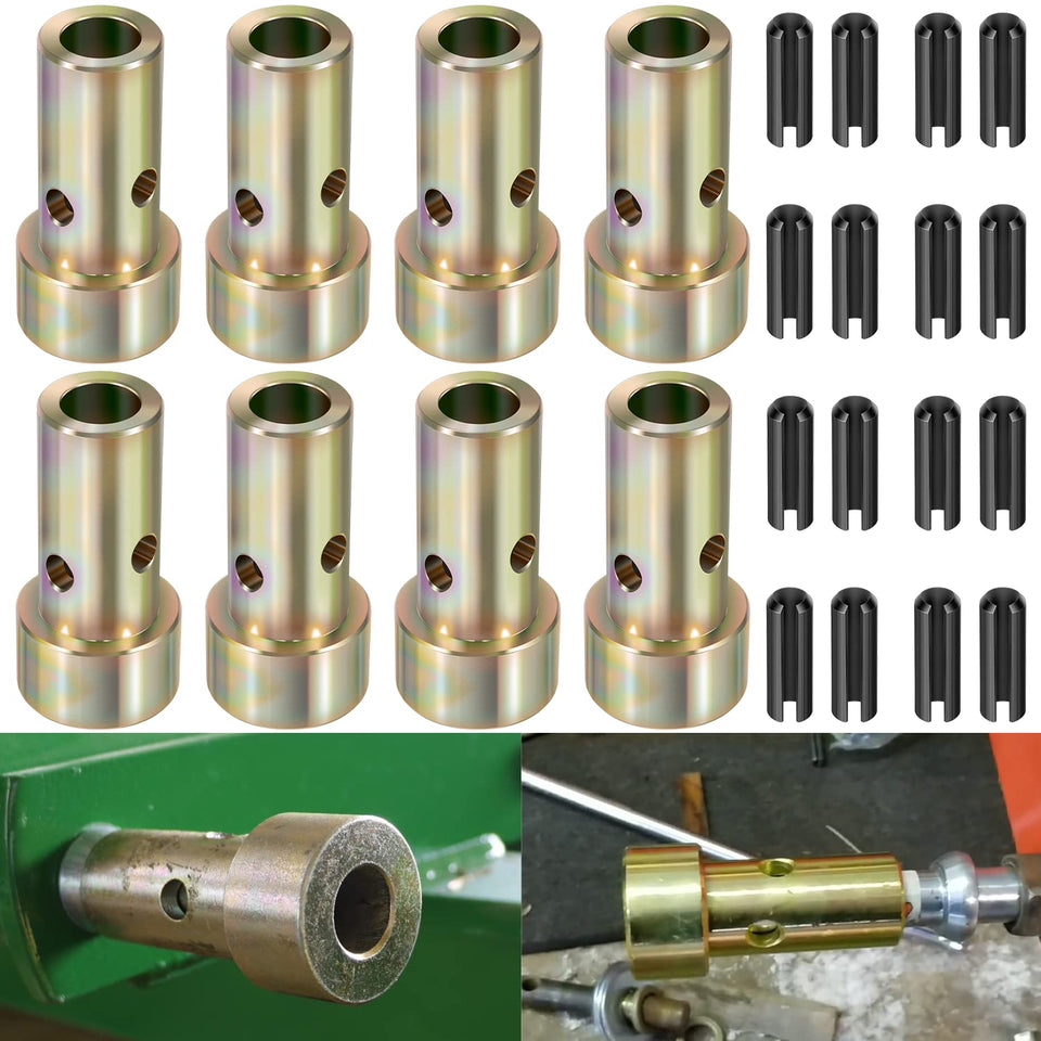 Yoursme Cat 1 quick hitch bushings kit showing four durable pairs for secure tractor attachments
