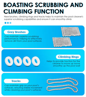Yoursme Dolphin CC Plus tune-up replacement tracks improve pool surface traction.