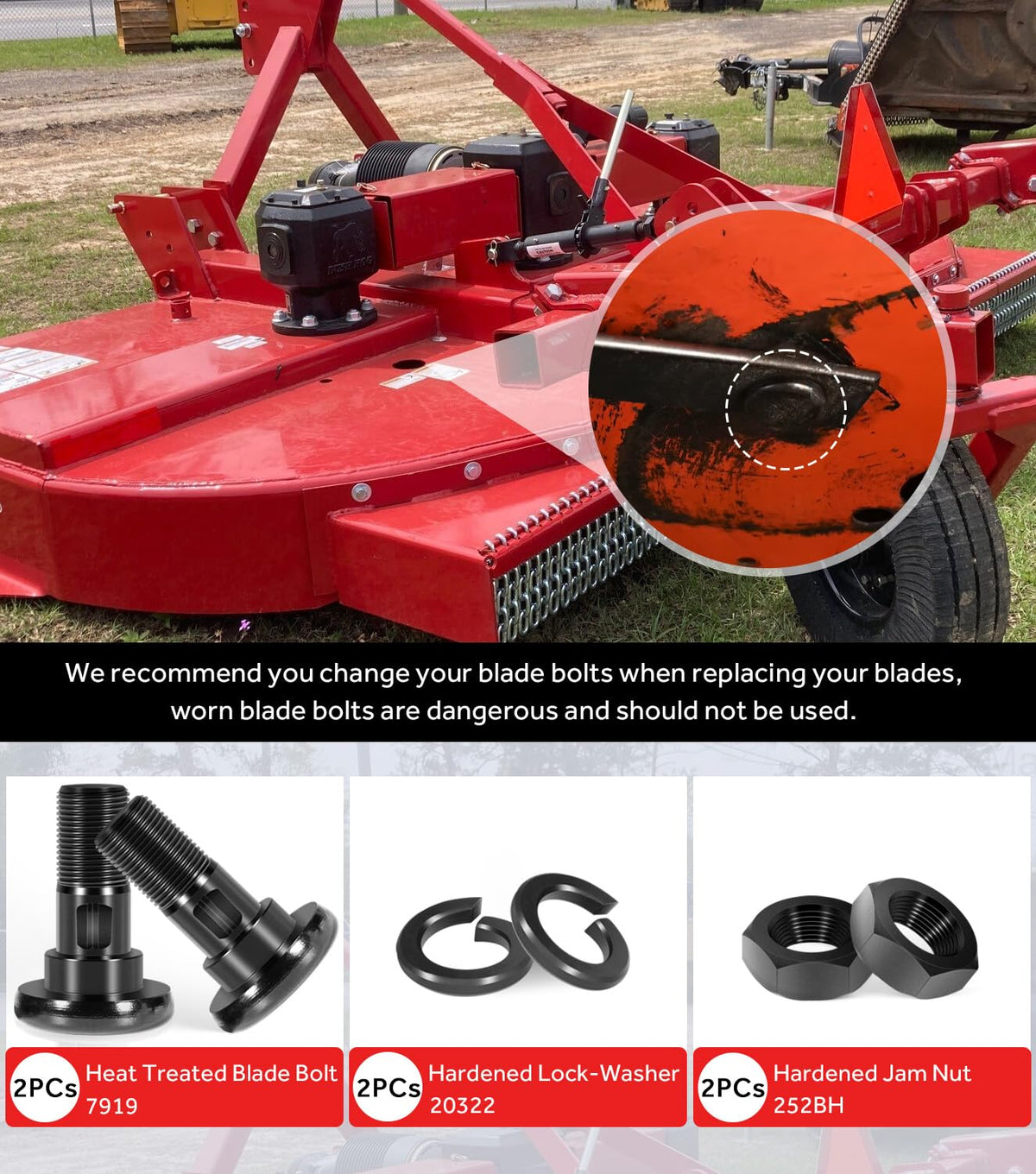 Yoursme jam nuts with threads enable precise blade retention