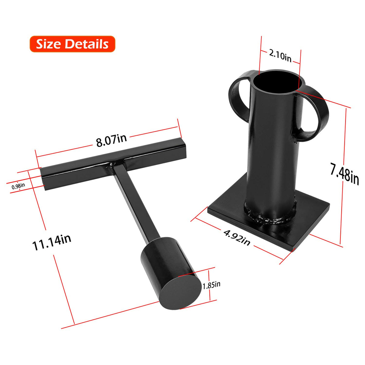 Yoursme Rock Crusher hammer weighs 4 lbs for strong impact.