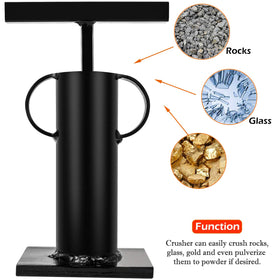 Yoursme Rock Crusher portable for field prospecting and frit making.