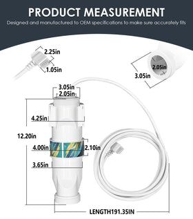 Long 15.9-foot cable on Yoursme T-CELL-15-SWP simplifies wiring and routing