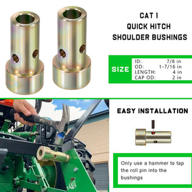 Yoursme zinc-plated steel finish resists rust on bushings
