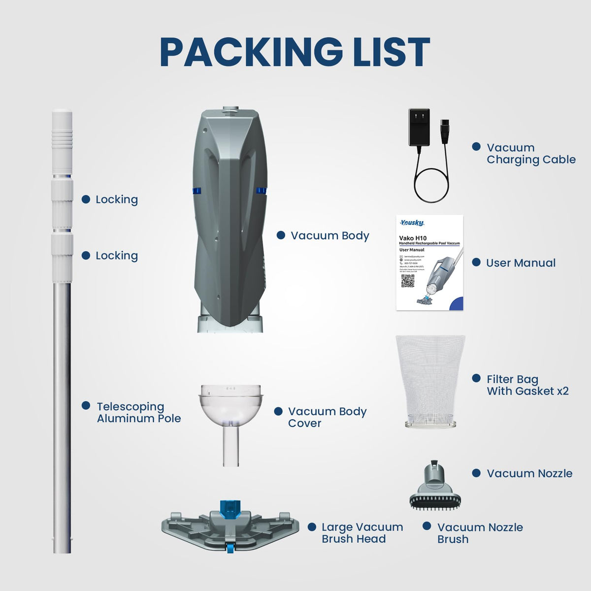 Yousky rechargeable battery delivering long runtime for full sessions