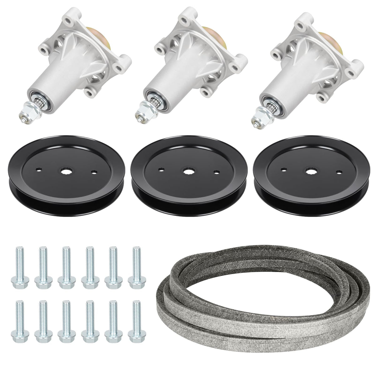 Youxmoto spindle 187292 front view for 54-inch deck compatibility.