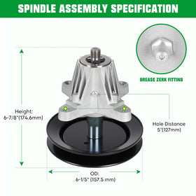 Youxmoto spindle kit for 618-04889 on a 42-inch Cub Cadet deck for even cuts