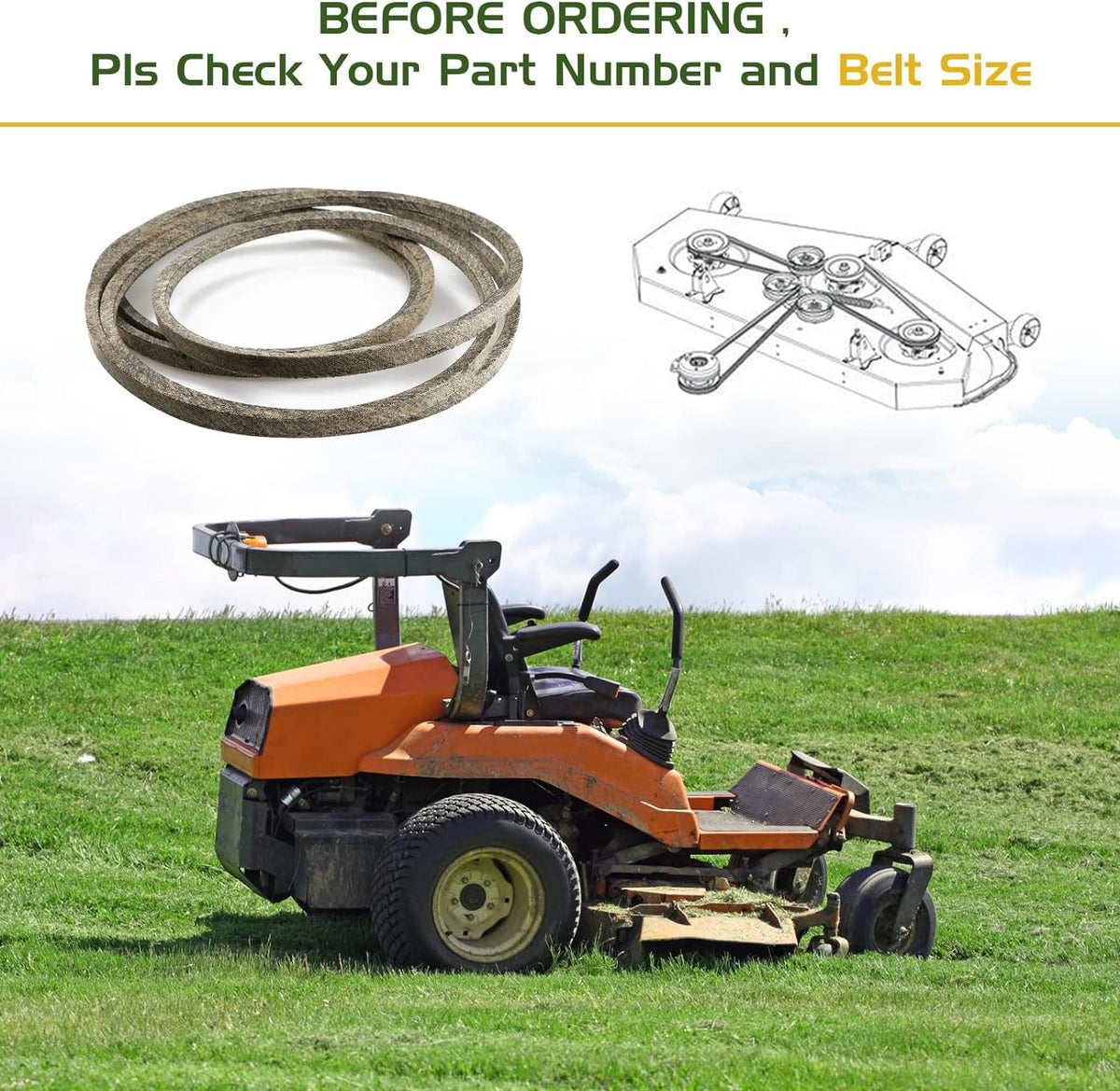 Youxmoto Troy-Bilt compatible belt provides sturdy fit and reduced slippage.