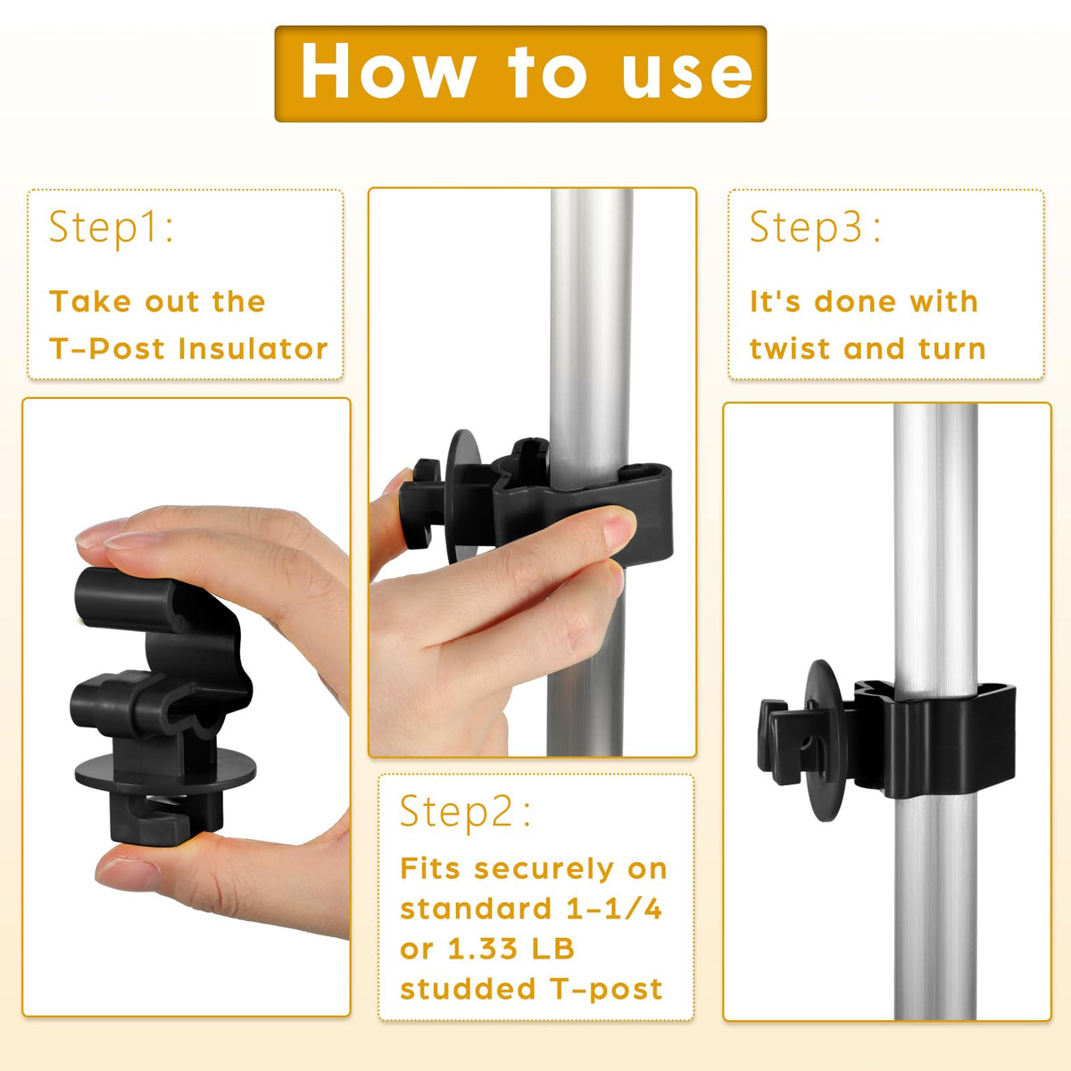 Closeup of Youyole non-conductive plastic insulator for durable outdoor use.