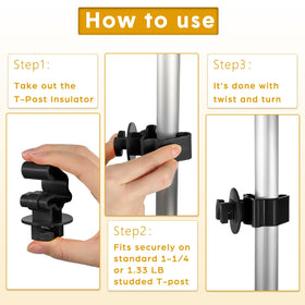 Closeup of Youyole non-conductive plastic insulator for durable outdoor use.