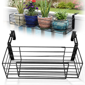 Youyole railing planter rack extended to 14-27 inches for space saving.