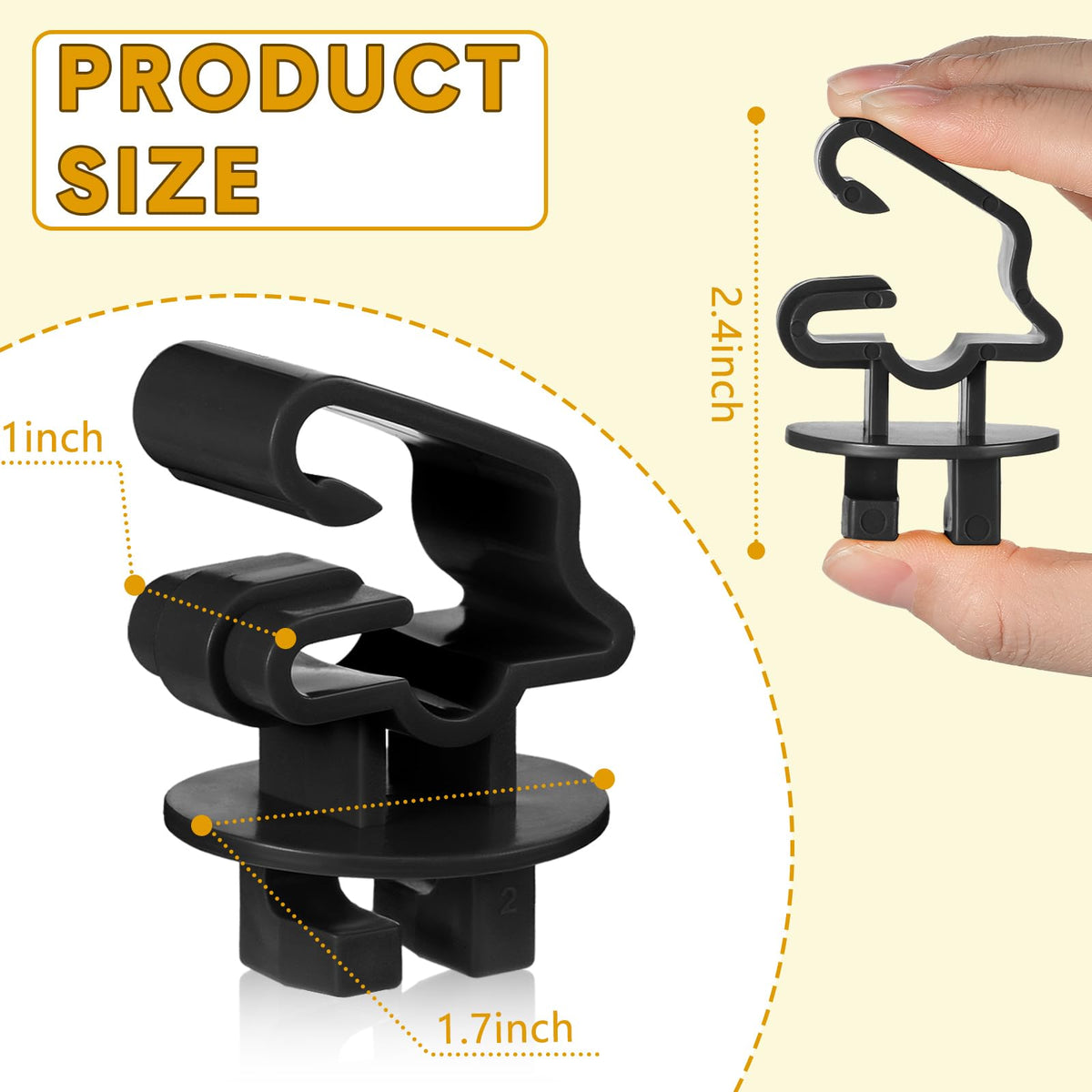 Youyole T post insulator clip-on design enables quick, tool-free installation.