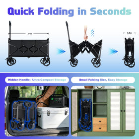 YOVOBUSS adjustable ergonomic handle reduces back strain during hauling.