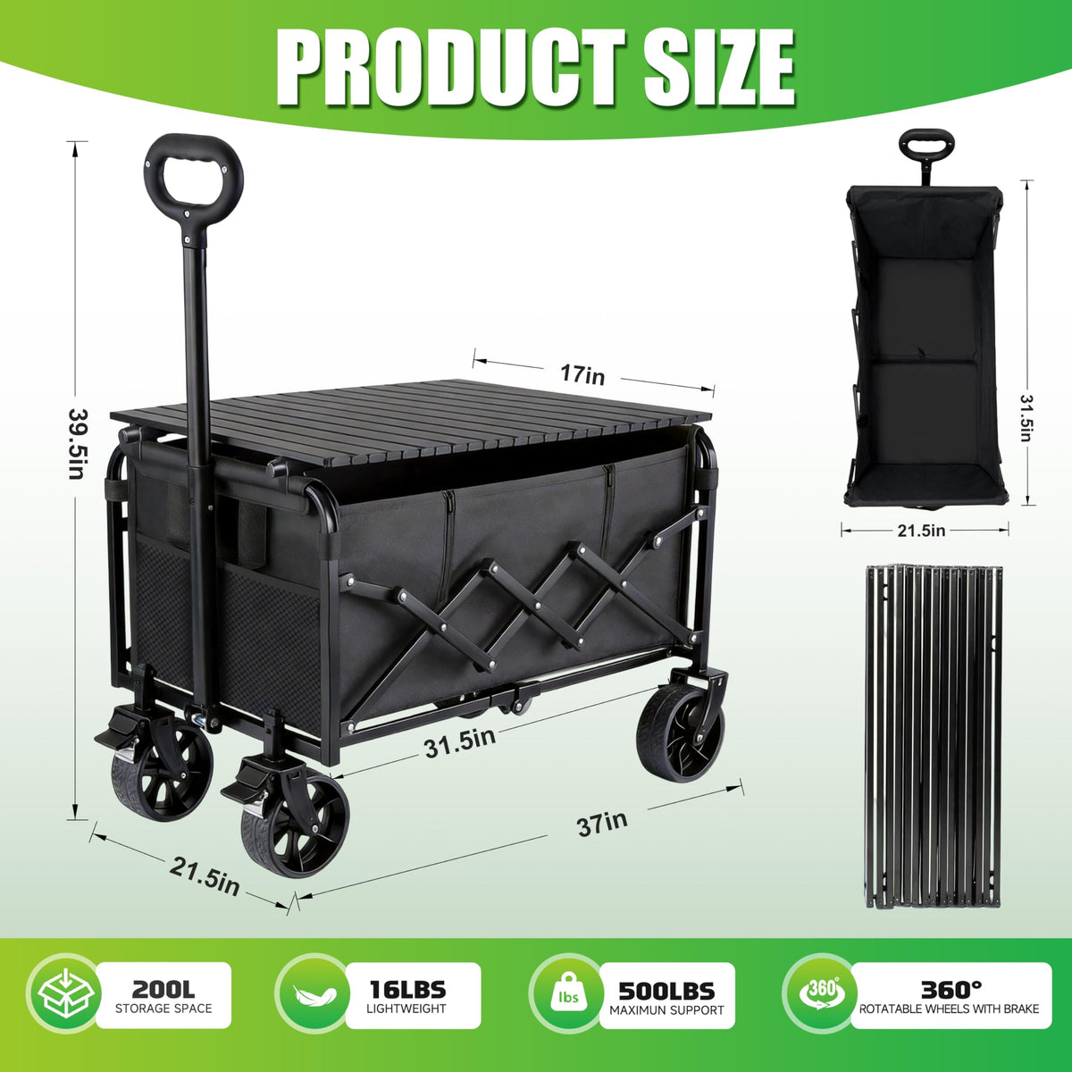YOVOBUSS wagon with high capacity for heavy loads, errands.