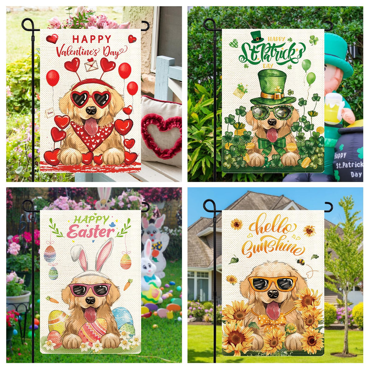 YOVOYOA seasonal flags with double-sided color, ideal for yard and entryway accents.