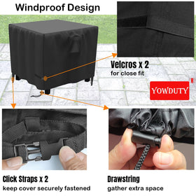 YOWDUTY easy-remove handles help lift the cover quickly