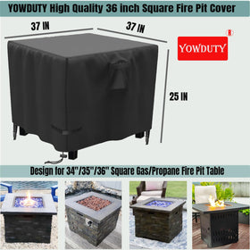 YOWDUTY waterproof 600D cover side view guards against weather and wear