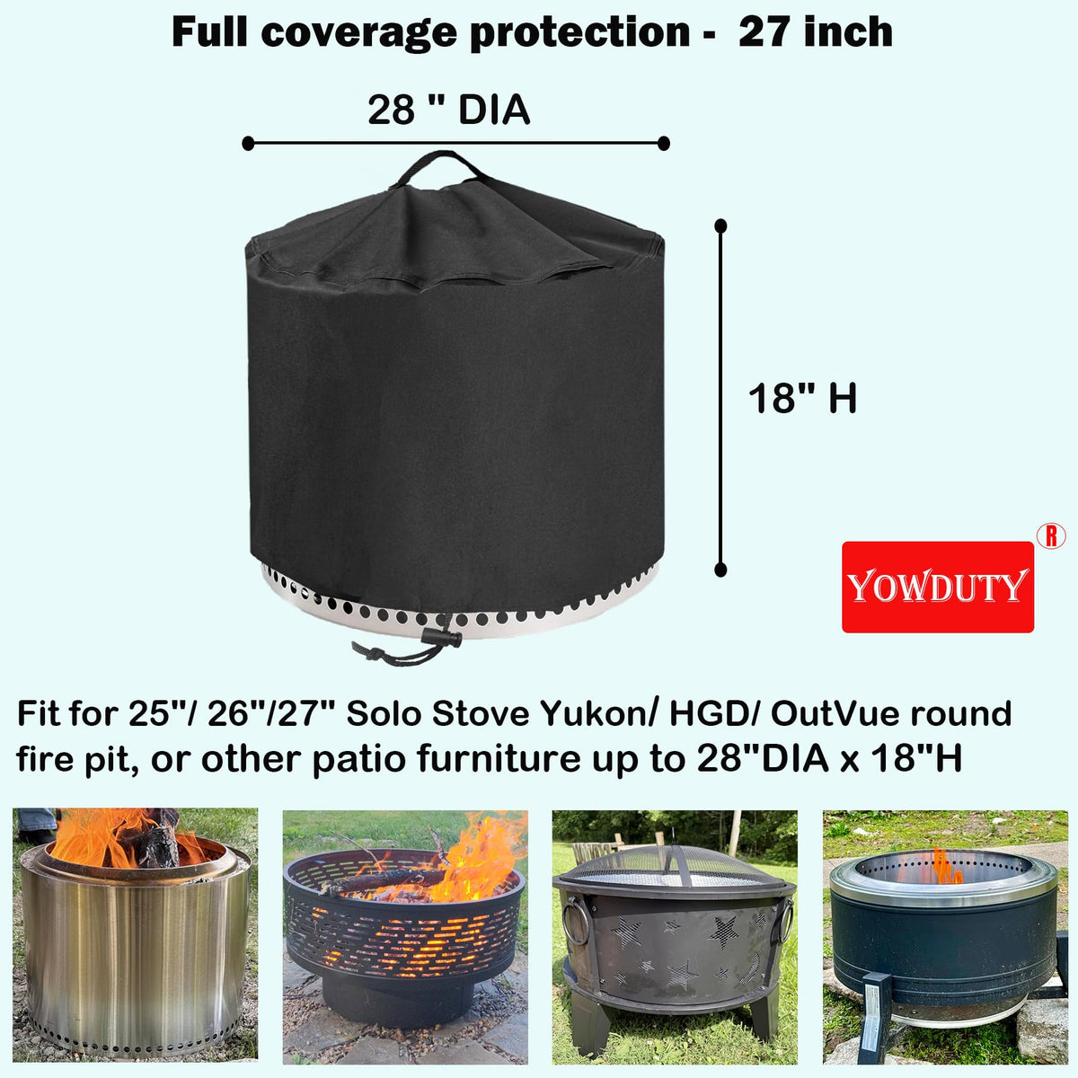 YOWDUTY waterproof PVC undercoating provides full moisture defense for round pits.