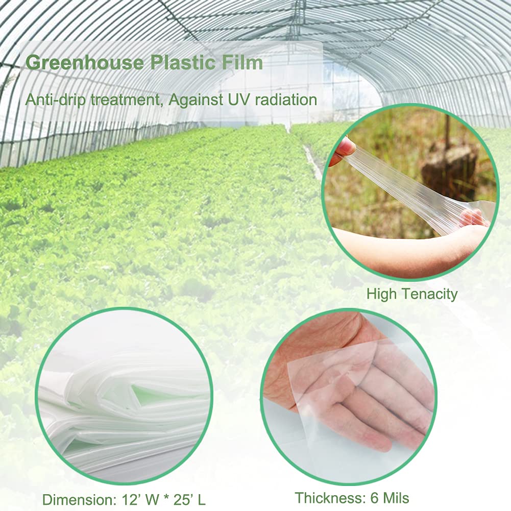 Yowlieu 6 mil UV-resistant greenhouse film shields crops from sun
