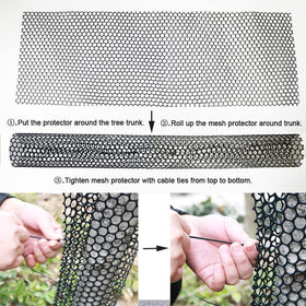 Yowlieu breathable mesh promotes air flow around saplings.