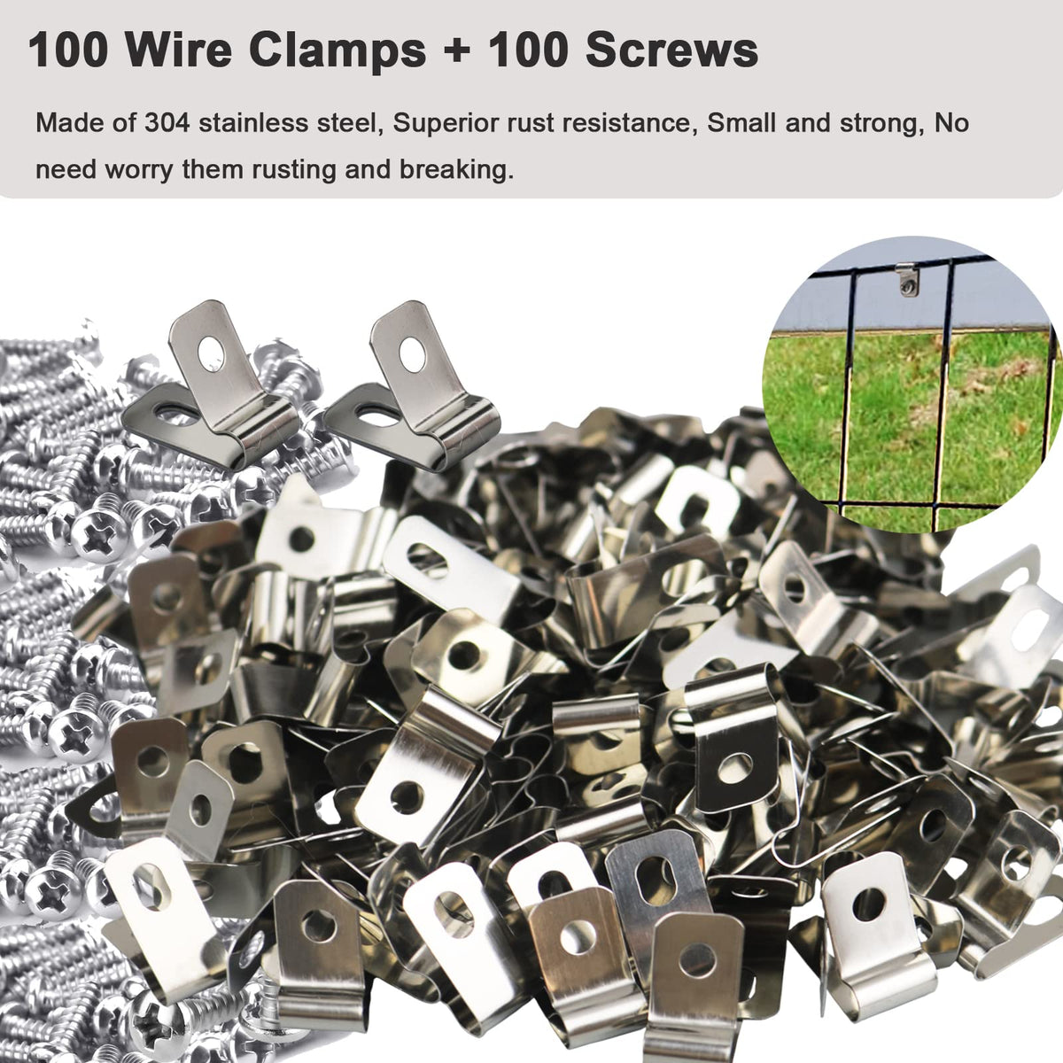 Yowlieu versatile clips for garden and farm fencing.