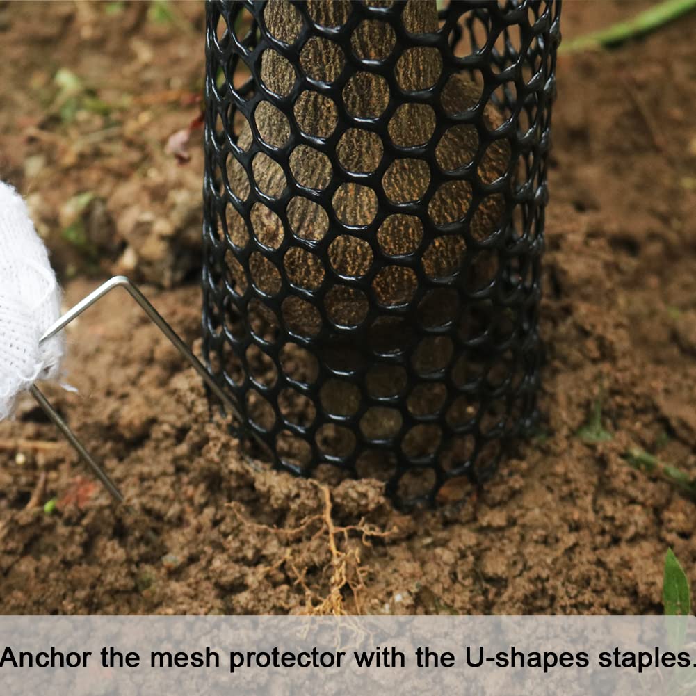 Yowlieu quick installation with included zip ties and ground nails.