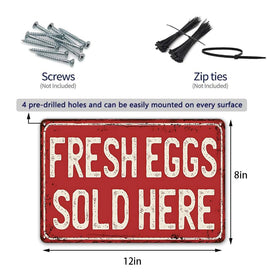 YOYI ART 8x12 inch metal sign adds weatherproof decor to outdoor spaces.