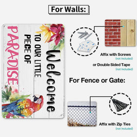YOYI ART vintage garden tin sign enhances yard walls